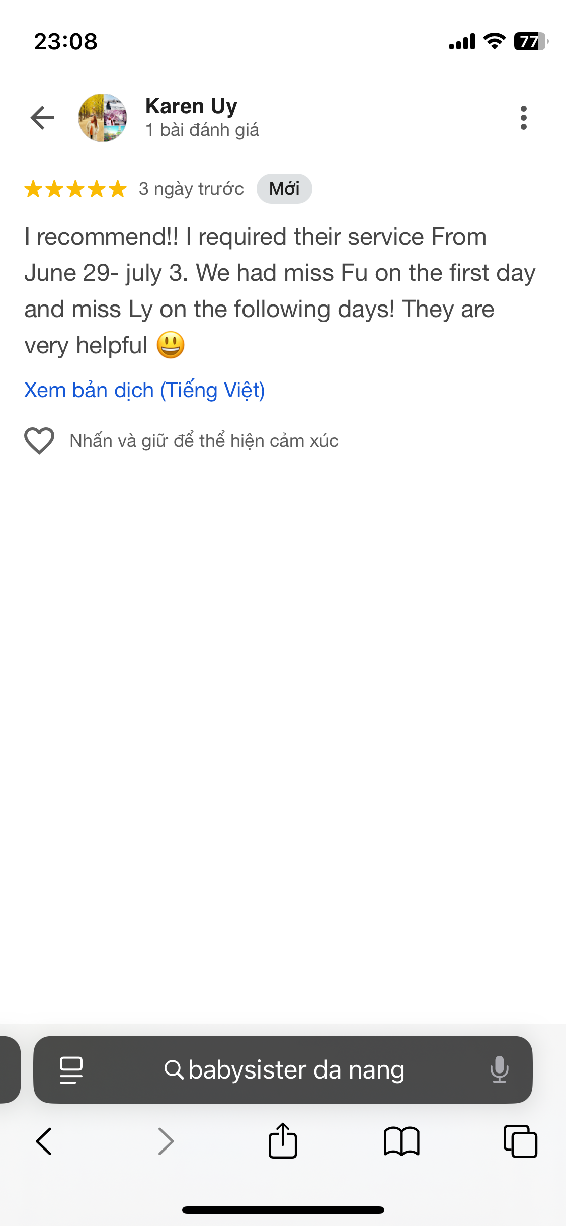 Parent review